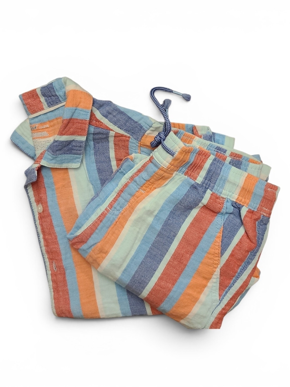 Cat & Jack Multi-Color Striped Two-Piece Set - Blue & Red